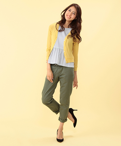 Demi-Luxe BEAMS（デミルクス ビームス）の「○Demi-Luxe BEAMS / ブローインショート カーディガン（カーディガン/ボレロ・レディース・グレー/イエロー/ブルー系その他・ONE SIZE）」の15枚目の写真