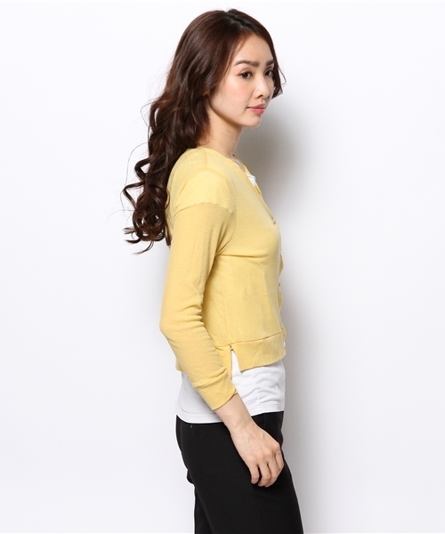 Demi-Luxe BEAMS（デミルクス ビームス）の「○Demi-Luxe BEAMS / ブローインショート カーディガン（カーディガン/ボレロ・レディース・グレー/イエロー/ブルー系その他・ONE SIZE）」の5枚目の写真