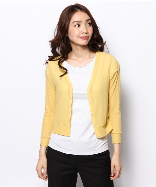 Demi-Luxe BEAMS（デミルクス ビームス）の「○Demi-Luxe BEAMS / ブローインショート カーディガン（カーディガン/ボレロ・レディース・グレー/イエロー/ブルー系その他・ONE SIZE）」の7枚目の写真