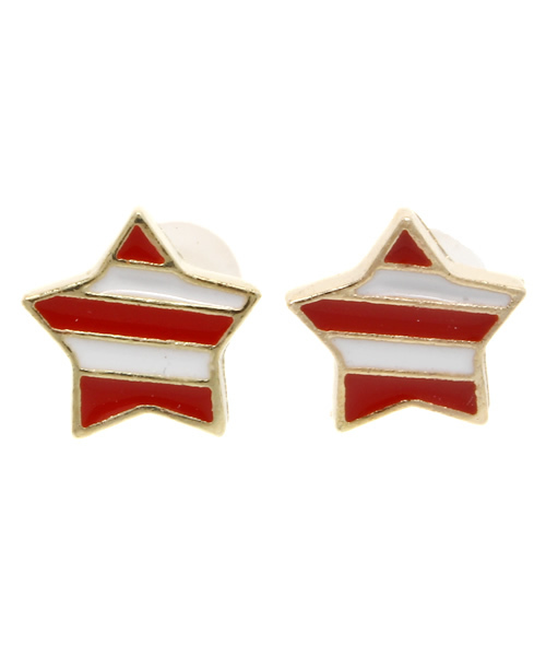 WEGO（ウィゴー）の「WEGO/ボーダースターピアス（ピアス（両耳用）・レディース・ブラック/ブルー/レッド・FREE）」の3枚目の写真