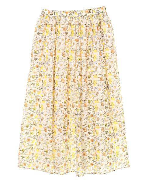 CRAFT STANDARD BOUTIQUE（クラフトスタンダードブティック）の「イロイロプリントギャザーマキシスカート●（スカート・レディース・ブラック/ネイビー/オフホワイト/オレンジ/ブルー・FREE）」の12枚目の写真