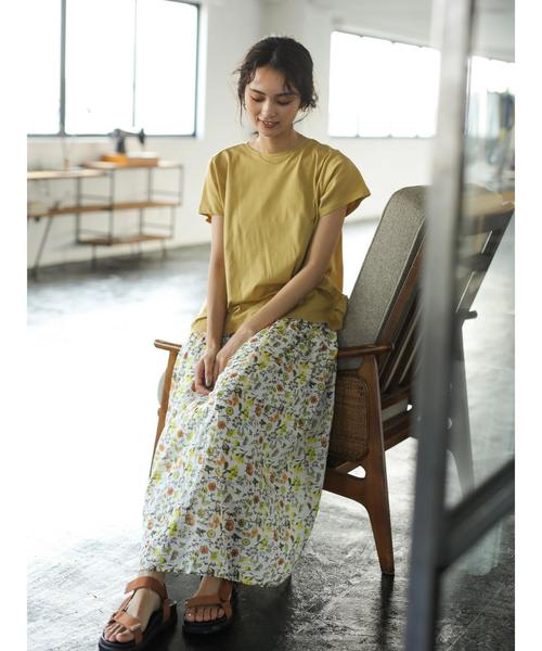 CRAFT STANDARD BOUTIQUE（クラフトスタンダードブティック）の「イロイロプリントギャザーマキシスカート●（スカート・レディース・ブラック/ネイビー/オフホワイト/オレンジ/ブルー・FREE）」の18枚目の写真