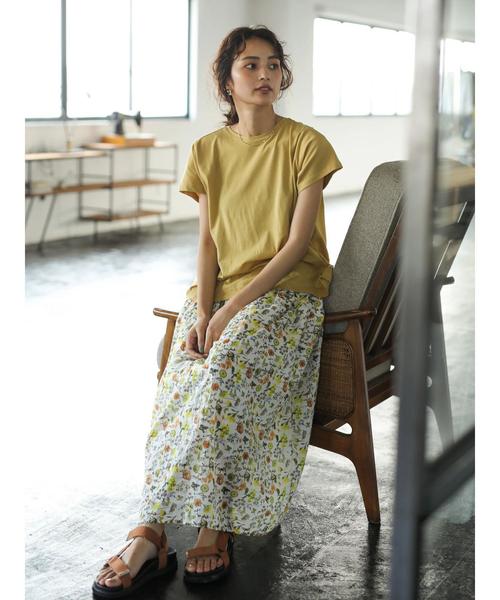 CRAFT STANDARD BOUTIQUE（クラフトスタンダードブティック）の「イロイロプリントギャザーマキシスカート●（スカート・レディース・ブラック/ネイビー/オフホワイト/オレンジ/ブルー・FREE）」の19枚目の写真