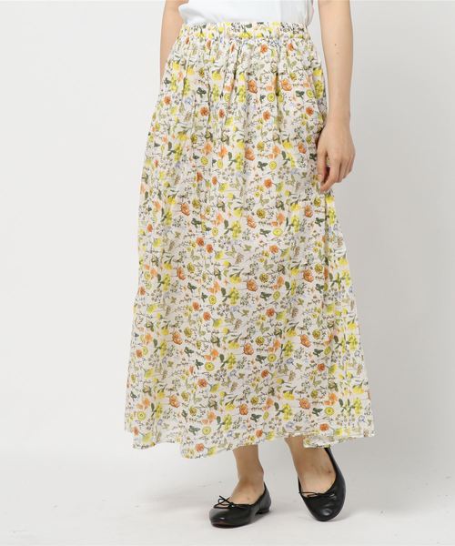 CRAFT STANDARD BOUTIQUE（クラフトスタンダードブティック）の「イロイロプリントギャザーマキシスカート●（スカート・レディース・ブラック/ネイビー/オフホワイト/オレンジ/ブルー・FREE）」の11枚目の写真