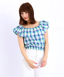 WEGO | WEGO/コットンオフショルダー半袖ブラウス(シャツ/ブラウス)