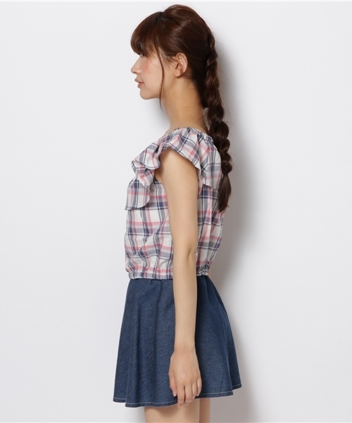 WEGO（ウィゴー）の「WEGO/コットンオフショルダー半袖ブラウス（シャツ/ブラウス・レディース・ホワイト系その他/ブラック系その他/レッド系その他/グリーン系その他・FREE）」の10枚目の写真