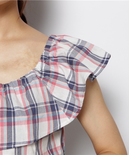 WEGO（ウィゴー）の「WEGO/コットンオフショルダー半袖ブラウス（シャツ/ブラウス・レディース・ホワイト系その他/ブラック系その他/レッド系その他/グリーン系その他・FREE）」の12枚目の写真