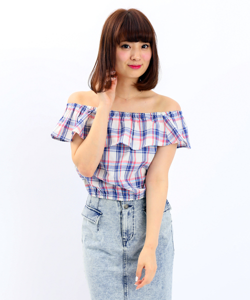 WEGO（ウィゴー）の「WEGO/コットンオフショルダー半袖ブラウス（シャツ/ブラウス・レディース・ホワイト系その他/ブラック系その他/レッド系その他/グリーン系その他・FREE）」の16枚目の写真