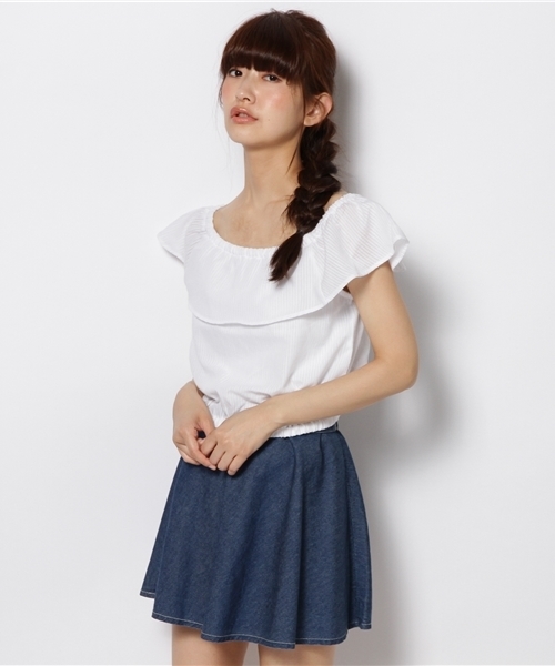 WEGO（ウィゴー）の「WEGO/コットンオフショルダー半袖ブラウス（シャツ/ブラウス・レディース・ホワイト系その他/ブラック系その他/レッド系その他/グリーン系その他・FREE）」の13枚目の写真