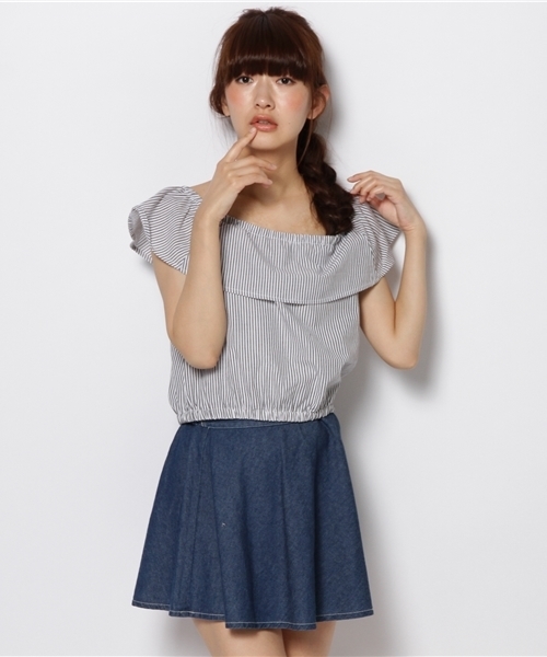 WEGO（ウィゴー）の「WEGO/コットンオフショルダー半袖ブラウス（シャツ/ブラウス・レディース・ホワイト系その他/ブラック系その他/レッド系その他/グリーン系その他・FREE）」の14枚目の写真