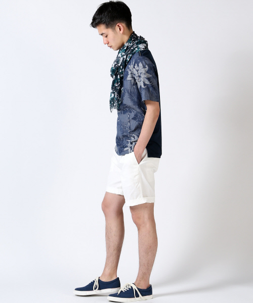 ABAHOUSE(アバハウス)の「コンパクトチノストレッチ ショートパンツ(チノパンツ・メンズ・ホワイト/ベージュ/インディゴブルー・4/3/1/2)」の2枚目の写真