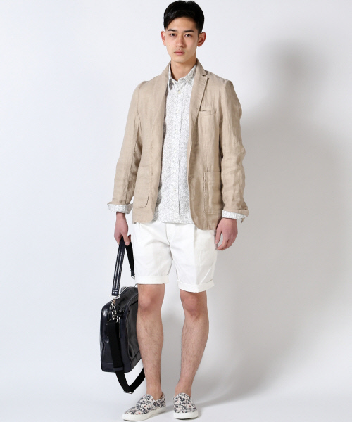 ABAHOUSE(アバハウス)の「コンパクトチノストレッチ ショートパンツ(チノパンツ・メンズ・ホワイト/ベージュ/インディゴブルー・4/3/1/2)」の4枚目の写真