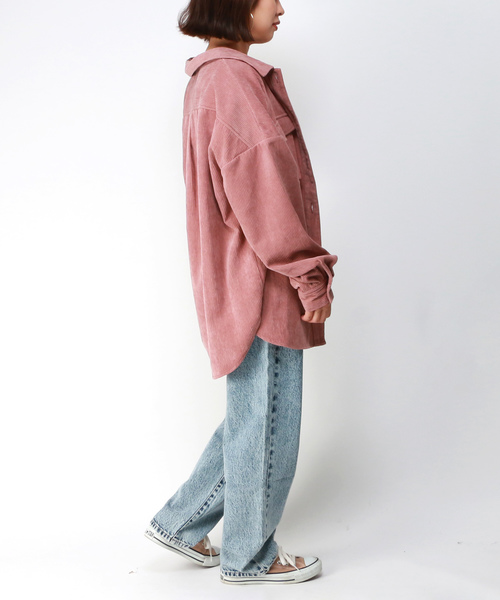 VENCEEXCHANGE(ヴァンスエクスチェンジ)の「コーデュロイビックポケットオーバーシャツ(シャツ/ブラウス・レディース・グレー/ブラウン/ベージュ/ピンク/パープル/ミント・M)」の22枚目の写真