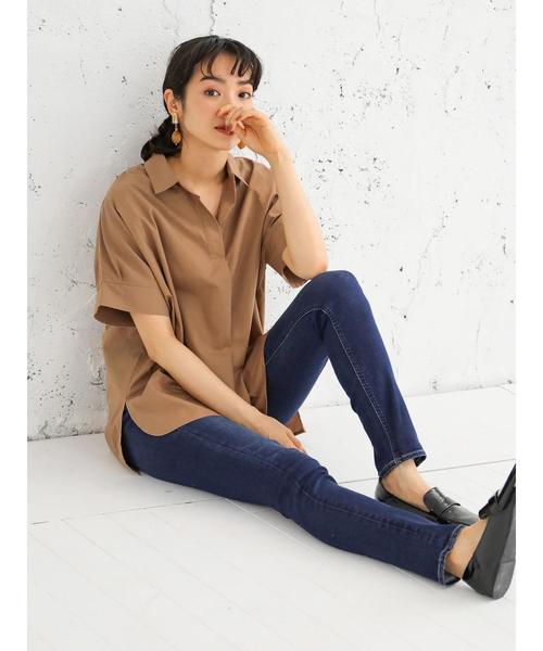 earth music&ecology（アースミュージックアンドエコロジー）の「スキスキスキニー(デニム)（デニムパンツ・レディース・チャコールグレー/ブルー系その他・S/M/L）」の14枚目の写真