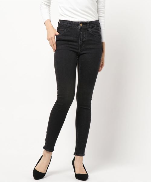 earth music&ecology（アースミュージックアンドエコロジー）の「スキスキスキニー(デニム)（デニムパンツ・レディース・チャコールグレー/ブルー系その他・S/M/L）」の19枚目の写真