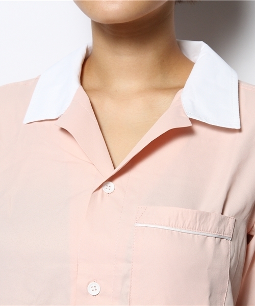 WEGO(ウィゴー)の「WEGO/ボーリングシャツ(シャツ/ブラウス・レディース・ホワイト/ネイビー/ライトピンク・FREE)」の8枚目の写真