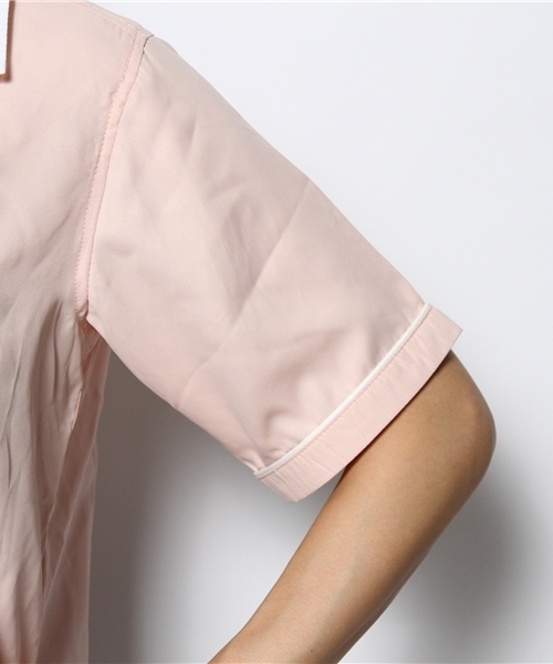 WEGO(ウィゴー)の「WEGO/ボーリングシャツ(シャツ/ブラウス・レディース・ホワイト/ネイビー/ライトピンク・FREE)」の6枚目の写真