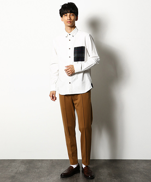 COMME　CA COMMUNE（コムサコミューン）の「シャギーオックス×【MOON】　ボタンダウンシャツ（シャツ/ブラウス・メンズ・ネイビー/ホワイト/ワイン・MEDIUM/LARGE/SMALL）」の11枚目の写真
