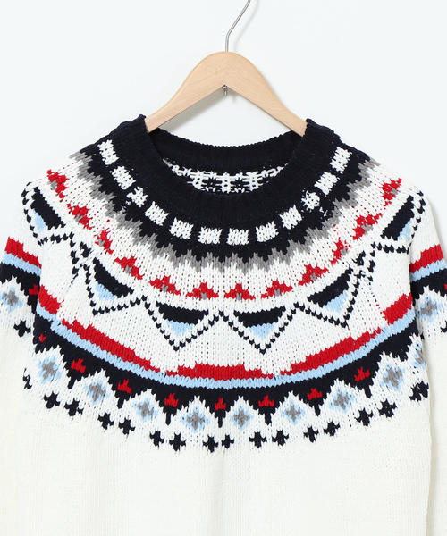 coen(コーエン)の「モールキュウシンクルーネックニット(ニット/セーター・メンズ・ベージュ/ホワイト・X-LARGE/MEDIUM/SMALL/LARGE)」の3枚目の写真