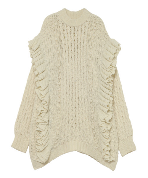 Candy Stripper(キャンディストリッパー)の「AMIABLE FRILL KNIT ワンピース(ワンピース・レディース・ブラック/ピンク/アイボリー・2)」の13枚目の写真