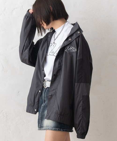 FILA（フィラ）の「【FILA/フィラ】ブランド ロゴ オーバーサイズ 切替 スタンドジャケット ジャンパー（ナイロンジャケット・メンズ・ブラック/ネイビー/ブルー系その他3/ブルー/スミクロ/カーキ・LL/M/L）」の7枚目の写真