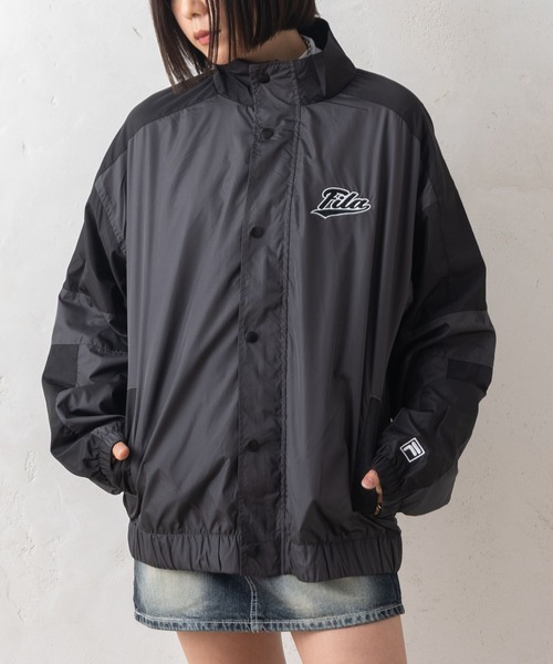 FILA（フィラ）の「【FILA/フィラ】ブランド ロゴ オーバーサイズ 切替 スタンドジャケット ジャンパー（ナイロンジャケット・メンズ・ブラック/ネイビー/ブルー系その他3/ブルー/スミクロ/カーキ・LL/M/L）」の8枚目の写真