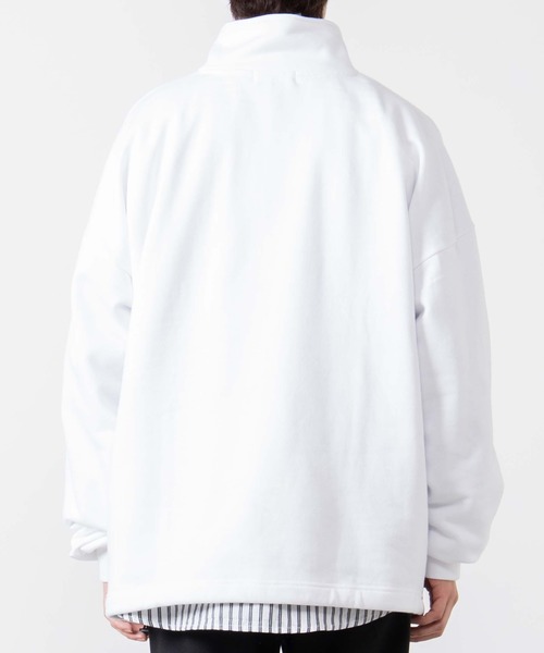 WEGO(ウィゴー)の「WEGO/ドローストリングルーズハーフジップビッグシルエットプルオーバー(スウェット・メンズ・ホワイト/ブラック/グリーン系その他・LARGE/MEDIUM)」の12枚目の写真