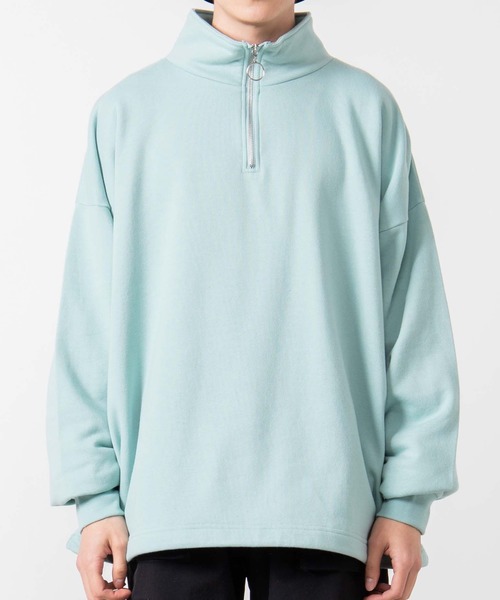 WEGO(ウィゴー)の「WEGO/ドローストリングルーズハーフジップビッグシルエットプルオーバー(スウェット・メンズ・ホワイト/ブラック/グリーン系その他・LARGE/MEDIUM)」の15枚目の写真