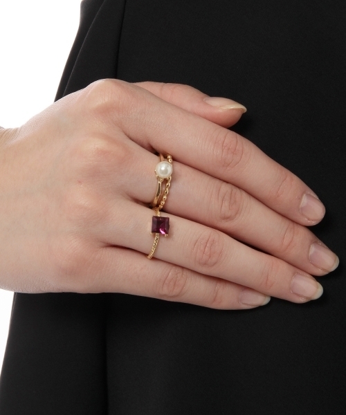 BEAUTY&YOUTH UNITED ARROWS（ビューティーアンドユースユナイテッドアローズ）の「BYSFU MIX 3連リング◆（リング・レディース・ゴールド・11）」の4枚目の写真