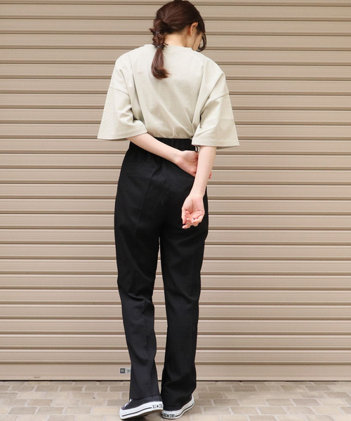 tiptop(ティップトップ)の「【web限定アイテム】センタープレスパンツ(スラックス・レディース・ブラウン/サックスブルー/ピンク/ライトグリーン/ブラック/アイボリー/グリーン/A/B・FREE)」の16枚目の写真