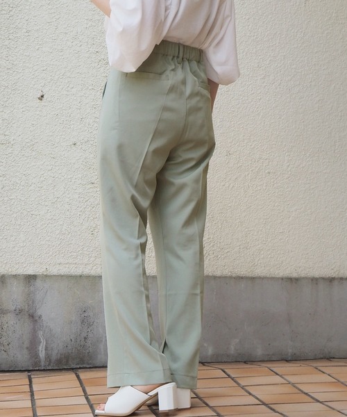 tiptop(ティップトップ)の「【web限定アイテム】センタープレスパンツ(スラックス・レディース・ブラウン/サックスブルー/ピンク/ライトグリーン/ブラック/アイボリー/グリーン/A/B・FREE)」の17枚目の写真