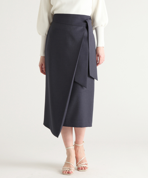 Tiara（ティアラ）の「麻調ラップスカート（スカート）」 - WEAR