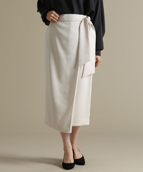 Tiara（ティアラ）の「麻調ラップスカート（スカート）」 - WEAR