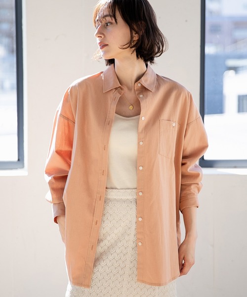 A part by（アパートバイ）の「CoTeLiオーバーシャツ 910307（シャツ/ブラウス・レディース・アイボリー/ブラック系その他/ブラウン系その他/オレンジ・FREE）」の4枚目の写真