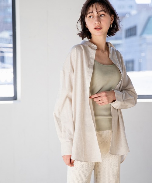 A part by（アパートバイ）の「CoTeLiオーバーシャツ 910307（シャツ/ブラウス・レディース・アイボリー/ブラック系その他/ブラウン系その他/オレンジ・FREE）」の2枚目の写真