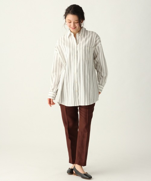 A part by（アパートバイ）の「CoTeLiオーバーシャツ 910307（シャツ/ブラウス・レディース・アイボリー/ブラック系その他/ブラウン系その他/オレンジ・FREE）」の9枚目の写真