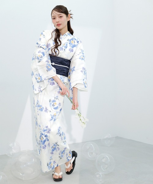 Dita（ディータ）の「1人で着られる浴衣5点セット 和歌山染工日本染め（ゆかた・しわへこ帯・下駄・着付け本・腰ひも）【K】（浴衣・レディース・その他6/その他14/その他5/その他12/その他2/その他4/その他11/その他9/その他1/その他10/その他3/その他7/その他8/その他13/その他15/その他16/その他17/その他20/その他21/その他19/その他18・FREE）」の19枚目の写真