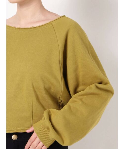 EMODA（エモダ）の「マークウエストショートプルオーバー（Tシャツ/カットソー・レディース・ブラック/パープル/グレー/カーキ・FREE）」の9枚目の写真