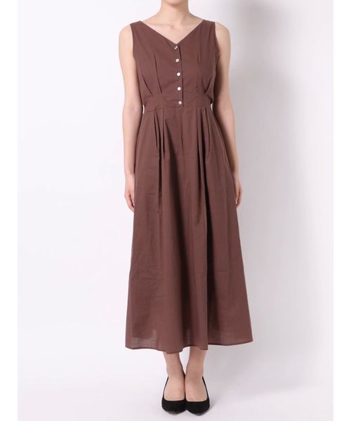 dazzlin（ダズリン）の「バックミニリボンロングワンピース（ワンピース・レディース・ブラウン/オフホワイト/グリーン・FREE）」の11枚目の写真