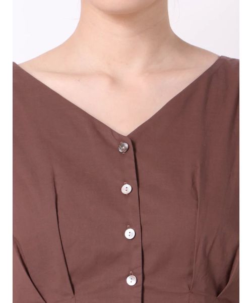 dazzlin（ダズリン）の「バックミニリボンロングワンピース（ワンピース・レディース・ブラウン/オフホワイト/グリーン・FREE）」の20枚目の写真