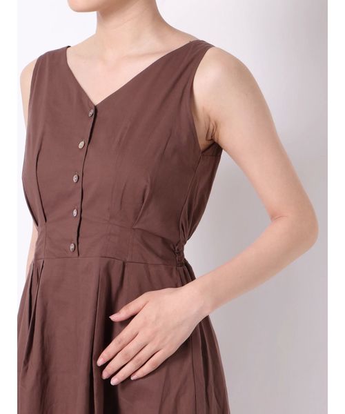 dazzlin（ダズリン）の「バックミニリボンロングワンピース（ワンピース・レディース・ブラウン/オフホワイト/グリーン・FREE）」の19枚目の写真