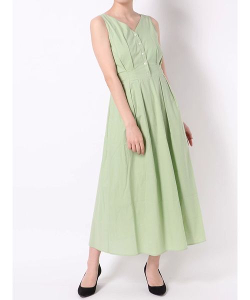 dazzlin（ダズリン）の「バックミニリボンロングワンピース（ワンピース・レディース・ブラウン/オフホワイト/グリーン・FREE）」の15枚目の写真