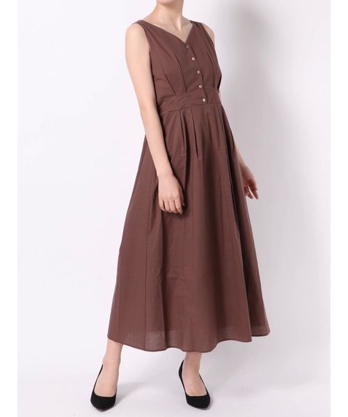 dazzlin（ダズリン）の「バックミニリボンロングワンピース（ワンピース・レディース・ブラウン/オフホワイト/グリーン・FREE）」の16枚目の写真