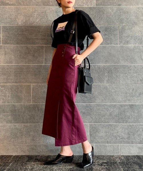 PAGEBOY（ページボーイ）の「ゴウヒサスツキナロースカート（スカート・レディース・ブラック/グレイッシュベージュ/レッド系その他・MEDIUM/SMALL）」の3枚目の写真