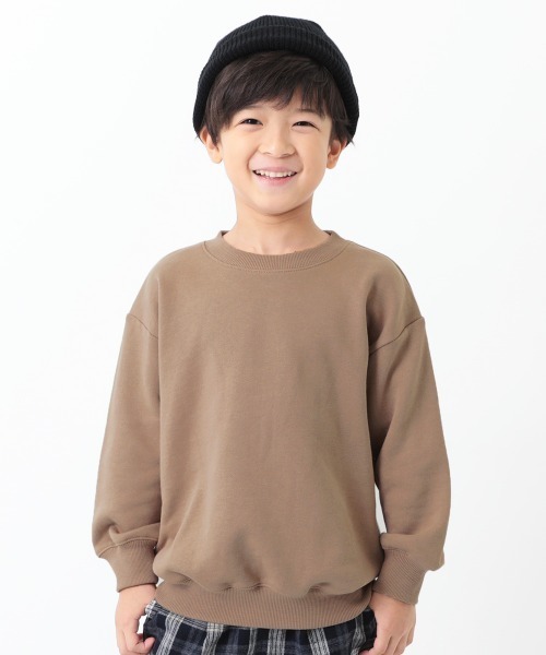 devirock(デビロック)の「BIGシルエットスウェットトレーナー(スウェット・キッズ・ライトブラウン/ダークブラウン/パープル系その他/ネイビー/スミクロ/ブラウン系その他/杢グレー・120cm/130cm/160cm/110cm/100cm/150cm/90cm/140cm/80cm)」の6枚目の写真