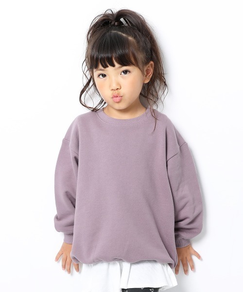 devirock(デビロック)の「BIGシルエットスウェットトレーナー(スウェット・キッズ・ライトブラウン/ダークブラウン/パープル系その他/ネイビー/スミクロ/ブラウン系その他/杢グレー・120cm/130cm/160cm/110cm/100cm/150cm/90cm/140cm/80cm)」の1枚目の写真