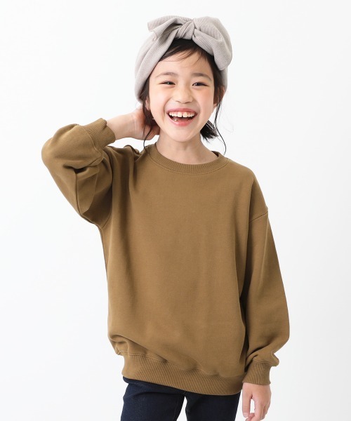 devirock(デビロック)の「BIGシルエットスウェットトレーナー(スウェット・キッズ・ライトブラウン/ダークブラウン/パープル系その他/ネイビー/スミクロ/ブラウン系その他/杢グレー・120cm/130cm/160cm/110cm/100cm/150cm/90cm/140cm/80cm)」の5枚目の写真