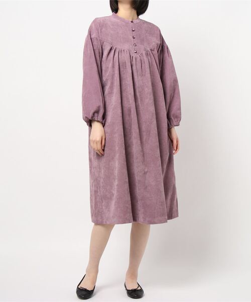 Ehka Sopo エヘカソポ の コーデュロイギャザーワンピース ワンピース Wear