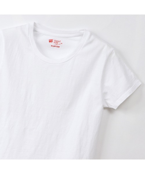 HANES（ヘインズ）の「HANES/ヘインズ 半袖Tシャツ HW5310（Tシャツ/カットソー・レディース・ホワイト・M/L）」の3枚目の写真