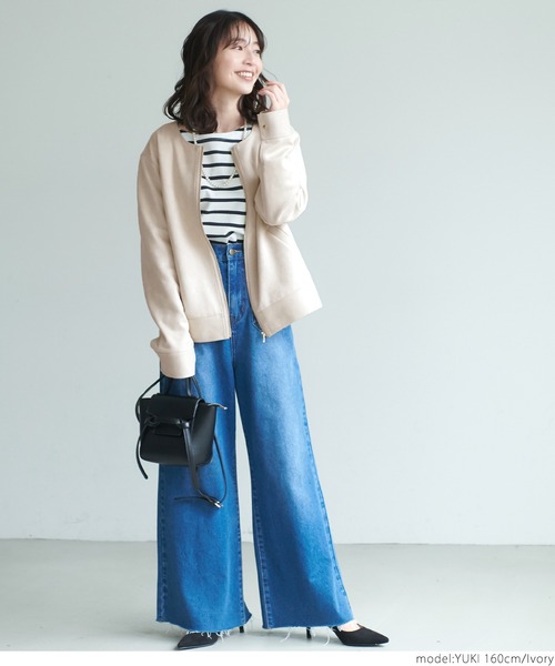 coca（coca）（コカ）の「フェイクスウェードノーカラージャケット（ノーカラージャケット・レディース・ベージュ/アイボリー・ONE SIZE）」の9枚目の写真